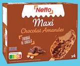 Maxi Bâtonnets Glacés Chocolat Amandes - Netto en promo à 1,85 € chez Netto Maxi Bâtonnets Glacés Chocolat Amandes - Netto dans le catalogue Netto