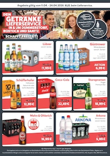 Bier im Durst.de Prospekt "Du bestellst. Durst liefert." mit 2 Seiten (Rostock)