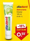 Zahncreme Kräuter Angebote von diadent bei Netto Marken-Discount Solingen für 0,55 €
