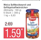 Saftbockwurst und Geflügelsaftwürstchen von Meica im aktuellen Marktkauf Prospekt für 1,59 €