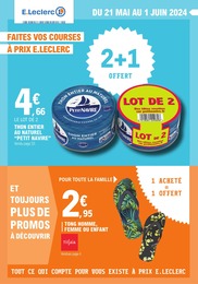 Catalogue Supermarchés E.Leclerc en cours à Sainte-Sève et alentours, Faites vos courses à prix E. Leclerc, 72 pages, 21/05/2024 - 01/06/2024