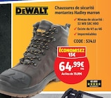 Chaussures de sécurité montantes Hadley marron à Screwfix dans Louvignies-Bavay