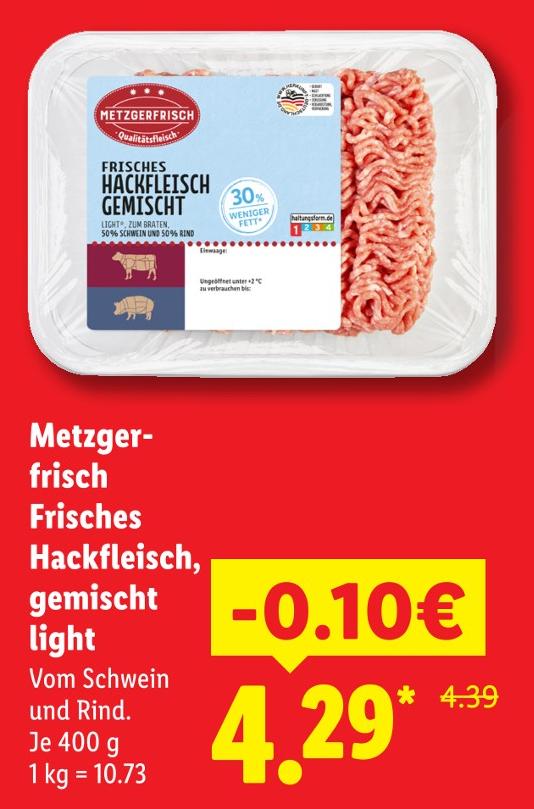 Frisches Hackfleisch, gemischt light