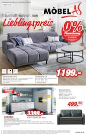 Couchtisch im Möbel AS Prospekt in Darmstadt Aktueller Möbel AS Prospekt mit Couchtisch, "Traumhaft wohnen zum Lieblingspreis", Seite 1