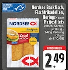 Backfisch, Fischfrikadellen, Herings- oder Matjesfilets Angebote von Nordsee bei E center Bottrop für 2,49 €