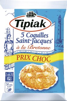 Saint-Valentin - TIPIAK dans le catalogue Géant Casino Coquilles Saint-Jacques à la Bretonne surgelées - TIPIAK à 5,99 € en promo chez Géant Casino