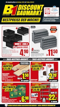 B1 Discount Baumarkt Prospekt Bielefeld "BESTPREISE DER WOCHE!" mit 8 Seiten