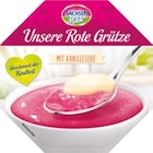 Unsere Rote Grütze Himbeergeschmack mit Vanillesoße von Sachsenmilch im aktuellen Netto mit dem Scottie Prospekt