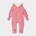 Combinaison pilote zippée à capuche vieux rose bébé fille à 18,19 € dans le catalogue La Halle