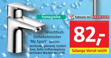 Waschtisch-Einhebelmischer 'My Sport' Angebot in Laudenbach, Bergstr im aktuellen Prospekt bei BAUHAUS in Laudenbach, Bergstr