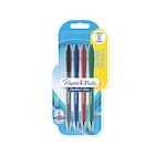 PAPER MATE® FLEXGRIP ULTRA™ 4 stylos bille rétractables - Noir, Bleu, Rouge, Vert - Pointe Moyenne - Rubbermaid à 2,99 € dans le catalogue Bureau Vallée