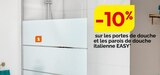 -10% sur les portes de douche et les parois de douche italienne EASY - EASY en promo chez Weldom Alès