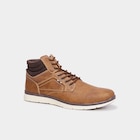 Boots à lacets marron homme - La Halle à Limoges Boots à lacets marron homme en promo chez La Halle Limoges à 45,99 €