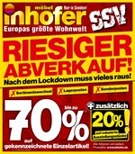 Möbel Inhofer Prospekt für Würzburg mit 32 Seiten Möbel Inhofer Prospekt für Würzburg: "RIESIGER ABVERKAUF!", 32 Seiten, 23.06.2021 - 10.07.2021