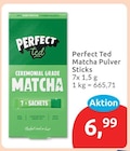 Matcha Pulver Sticks von Perfect Ted für 6,99 € bei budni im Angebot Matcha Pulver Sticks von Perfect Ted im aktuellen budni Prospekt