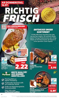 Steak Angebot im Kaufland Prospekt, gültig von 16.07.2026 bis 22.07.2026 Steak Angebot im aktuellen Kaufland Prospekt auf Seite 26
