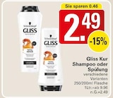 Gliss Kur Shampoo oder Spülung Angebote von Schwarzkopf bei WEZ Bad Oeynhausen für 2,49 €