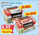 24 piles alcalines - CAMELION en promo chez Norma Colmar à 8,99 €