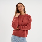 La Halle Chantepie - Promo Sweat ajouré avec broderie col rond vieux rose femme Promo Sweat ajouré avec broderie col rond vieux rose femme à 22,99 € dans le catalogue La Halle à Chantepie
