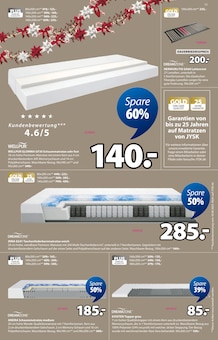 Bett im JYSK Prospekt "Ein großartiges Weihnachtsangebot - SPARE BIS ZU 60%" mit 17 Seiten (Heilbronn)