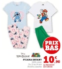 Pyjama enfant - Disney / Super Mario dans le catalogue Hyper U