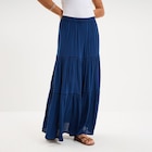 La Halle Marseille - Promo Jupe longue fluide taille élastiquée bleu marine femme Promo Jupe longue fluide taille élastiquée bleu marine femme à 25,99 € dans le catalogue La Halle à Marseille