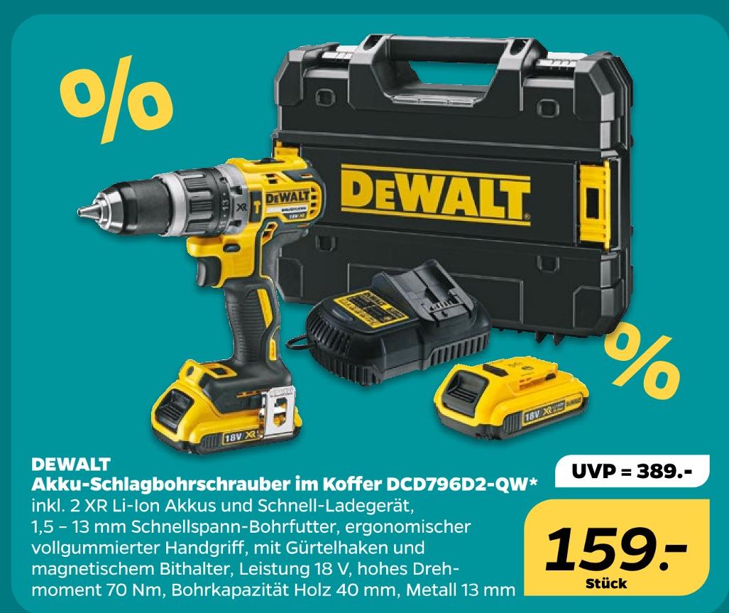 Akku-Schlagbohrschrauber im Koffer DCD796D2-QW