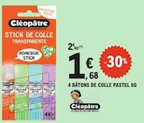 E.Leclerc Évry - Promo 4 bâtons de colle Pastel Promo 4 bâtons de colle Pastel à 1,68 € dans le catalogue E.Leclerc à Évry