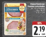 Premium-Lachsschinken im Angebot bei E center in Schwabach Premium-Lachsschinken Angebote von Radeberger bei E center Schwabach für 2,19 €