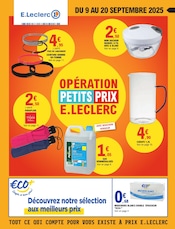 Catalogue Supermarchés E.Leclerc en cours à Murviel-lès-Béziers et alentours, "OPÉRATIONS PETITS PRIX E.LECLERC", 16 pages, 09/09/2025 - 20/09/2025