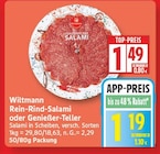 Rein-Rind-Salami von Wiltmann im aktuellen EDEKA Prospekt für 1,19 €
