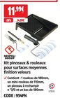 Kit pinceaux & rouleaux pour surfaces moyennes finition velours - NESPOLI GROUP en promo chez Screwfix Saint-Quentin à 11,99 €
