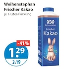 Frischer Kakao von Weihenstephan im aktuellen V-Markt Prospekt für 1,29 €