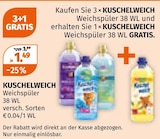 Weichspüler 38 WL Angebote von KUSCHELWEICH bei Müller Gladbeck für 1,49 €