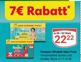 Aktuelle Pampers Angebote bei GLOBUS in Braunschweig Aktuelles Windeln Maxi Pack Angebot bei GLOBUS in Braunschweig ab 22,22 €