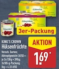 Hülsenfrüchte von KING'S CROWN für 1,69 € bei ALDI Nord im Angebot Hülsenfrüchte von KING'S CROWN im aktuellen ALDI Nord Prospekt
