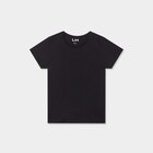 T-shirt manches courtes en coton noir fille en promo chez La Halle T-shirt manches courtes en coton noir fille dans le catalogue La Halle
