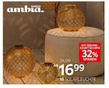 Ambia Garden LED-Solarleuchte „Marakesh“ im XXXLutz Prospekt Ambia Garden LED-Solarleuchte „Marakesh“ von ambia GARDEN im aktuellen XXXLutz Prospekt für 16,99 €