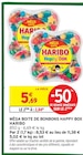 Méga Boîte de Bonbons Happy Box - Haribo - Intermarché à Aurillac Méga Boîte de Bonbons Happy Box - Haribo en promo chez Intermarché Aurillac à 2,84 €