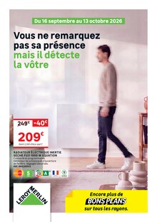 Promotion Radiateur Électrique dans le prospectus LEROY MERLIN, valable du 16/09/2026 au 13/10/2026 Promo Radiateur Électrique dans le catalogue LEROY MERLIN du moment à la page 1