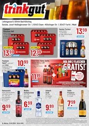Trinkgut Prospekt "Aktuelle Angebote", 4 Seiten, 13.04.2026 - 13.04.2026 Aktueller Trinkgut Prospekt, "Aktuelle Angebote", mit Angeboten der Woche, gültig von 13.04.2026 bis 13.04.2026