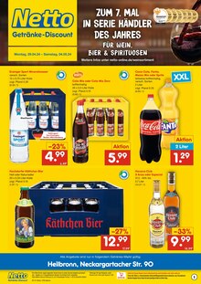 Rum im Netto Marken-Discount Prospekt "ZUM 7. MAL IN SERIE HÄNDLER DES JAHRES FÜR WEIN, BIER & SPIRITUOSEN" mit 2 Seiten (Heilbronn)