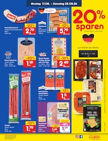 Wurst im aktuellen Netto Marken-Discount Prospekt (Cottbus) Wurst im Netto Marken-Discount Prospekt "Aktuelle Angebote" mit 71 Seiten (Cottbus)