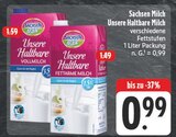 Unsere Haltbare Vollmilch im Angebot bei EDEKA in Freital Unsere Haltbare Vollmilch Angebote von Sachsen Milch bei EDEKA Freital für 0,99 €