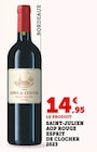 Promo Saint-julien aop rouge esprit de clocher 2023 à 14,95 € dans le catalogue Super U à Saint-Aignan