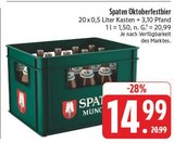 Oktoberfestbier im Angebot bei EDEKA in Plauen Oktoberfestbier Angebote von Spaten bei EDEKA Plauen für 14,99 €