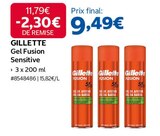 Gel Fusion Sensitive - GILETTE à 9,49 € dans le catalogue Costco