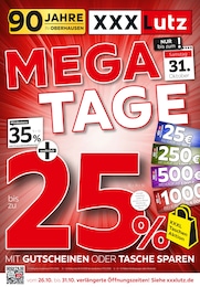 XXXLutz Prospekt für Dinslaken mit 4 Seiten XXXLutz Prospekt für Dinslaken: "MEGA-TAGE", 4 Seiten, 24.10.2026 - 01.11.2026