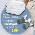 Ohrstöpsel von sensiplast für 2,99 € bei Lidl im Angebot Ohrstöpsel von sensiplast im aktuellen Lidl Prospekt