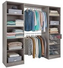 Kit dressing(1) 2 colonnes Qazar décor chêne grisé H. 200 cm x L. 220 cm x P. 48 cm en promo chez Castorama Dijon à 149,00 €